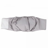 TELOLY Dog Diapers for Male Dogs 1 Pc Washable Super Absorbent Puppy Belly Bands Reusable Pet Nappies Comfortable Wraps Sanitary Pants for Small Medium Large Dogs (Grey)