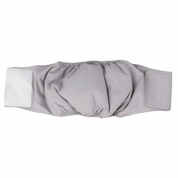 TELOLY Dog Diapers for Male Dogs 1 Pc Washable Super Absorbent Puppy Belly Bands Reusable Pet Nappies Comfortable Wraps Sanitary Pants for Small Medium Large Dogs (Grey)