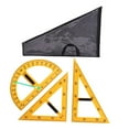 thumbnail image 3 of Guardoinrt Drawing Math Geometry Tool Big Size Compass Triangle Protractor Ruler Architects And Engineers Math Geometry Equipment Yellow 3 pcs, 3 of 6
