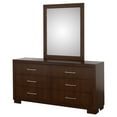 thumbnail image 4 of Jessica 6-drawer Dresser with Mirror Cappuccino, 4 of 8