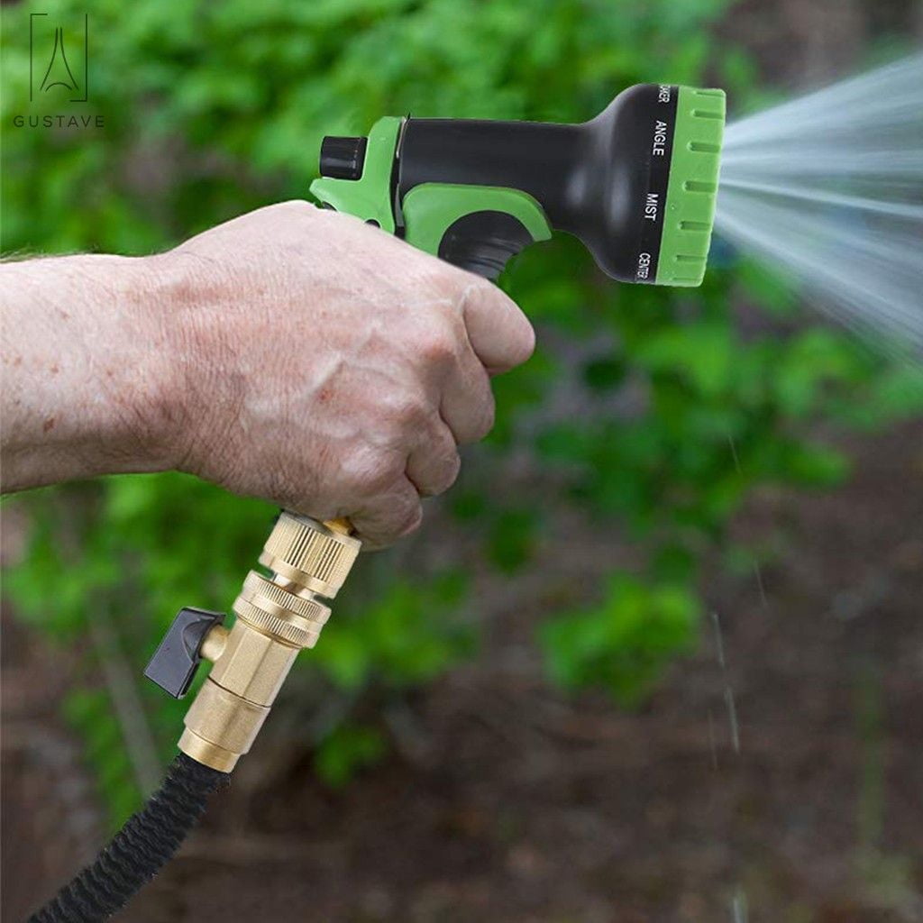 Gustave Brass Garden Hose Quick Connect Fitting 3/4 Inch Fine Thread Water Hose Male & Female Connectors No Leak Quick Connectors, 4 Set
