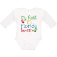 thumbnail image 3 of Inktastic My Aunt in Florida Loves Me Boys or Girls Long Sleeve Baby Bodysuit, 3 of 5