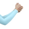thumbnail image 2 of NIBOLOG 1 Pair Unisex Ice Silk Sleeves Thin Anti-UV Sun Protection Solid Color Quick-drying Breathable High Elasticity Anti-slip Cycling Outdoor Fishing Cooling Arm Sleeves, 2 of 8