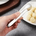 thumbnail image 4 of Pinzas elegantes para servir, minipinzas de acero inoxidable con agarre de dientes de sierra para uso versátil en fiestas y en el hogar, exquisito diseño de pulido de espejo y borde liso, 6 piezas, 4 of 5