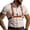 Brown, variant on Mens Roleplay Suspenders, Double-Sided PU Leather Straps, Flirty Performance Accessory for Costume with T-Shirt and Shirt
