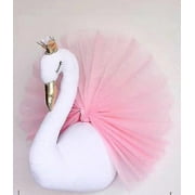 Unicorn Swan Stuffed Toy Doll For - Animal Head Wall Decorations（Swan - 40*40cm）