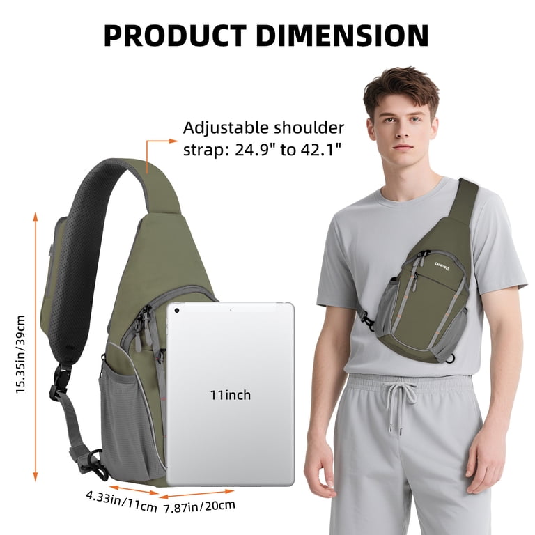 LAIMEIWEE Small Crossbody Sling Bag, Water-Resistant Chest  display picture 1