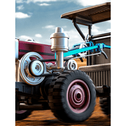 Mini RC Tractor for Adults, 1/16 Scale 2.4G 4WD Full-Proportional RC Tractor with LED Lights, Simulated Sounds, Exhaust Mist Effects & Spray Function, Realistic Farm Vehicle for Hobbyist - RTR
