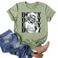 thumbnail image 2 of Dolly Shirt for Women Country Music Graphic Tee Repeated Name Portrait T Shirt Short Sleeve Crew Neck Casual Western Top, 2 of 5