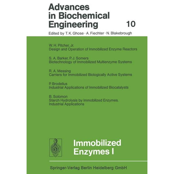 Advances in Biochemical Engineering &amp Immobilized Enzymes I, Book 10, (Paperback)