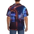 thumbnail image 5 of Haiem Futuristic Bar Space View Men's Casual Shirts Short Sleeve Button Down Shirts Fashion Textured Summer Beach Shirt-4X-Large, 5 of 7