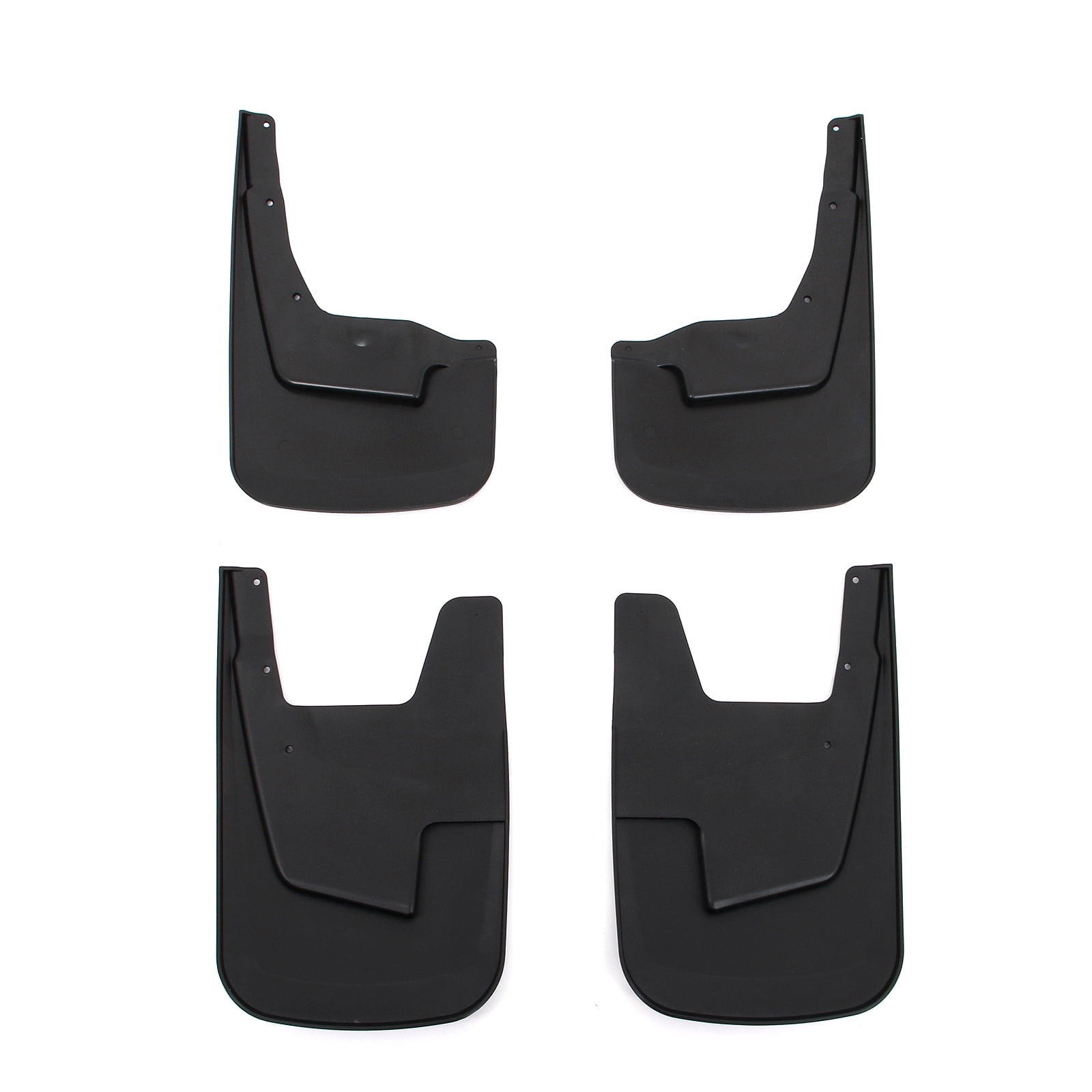 Ikon Motorsports Mud Flaps Splash Guards Fits 2019-2024 Dodge Ram 1500 W/o Fender Flares, Textured Black PP Front & Rear Side Mudflaps Accessories 4PCS