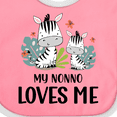 thumbnail image 4 of Inktastic Zebra My Nonno Loves Me Boys or Girls Baby Bib, 4 of 4