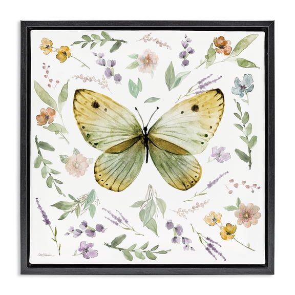 Stupell Industries Eclectic Black Floating Frame Canvas Art, 18 x 18, by Carol Robinson