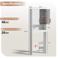 thumbnail image 5 of Ktaxon Fluted Over the Toilet Bathroom Storage Cabinet  with 2 Doors & 3 Storage Shelves Space Saver, White, 5 of 10