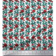 thumbnail image 1 of Soimoi Rayon Fabric Leaves & Floral Block Fabric Prints by Yard 56 Inch Wide, 1 of 4