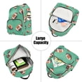 thumbnail image 5 of FORMRS Mini Backpack Purse for Women Travel Daypack Casual Shoulder Bag, Green American Footballs, 5 of 7