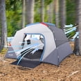 thumbnail image 6 of Double Layer Camping Tent for 4 Person, Outdoor Tent with 190t Water-Resistant Coating & Fiberglass Poles for Family Hiking and Camping, Blue, 6 of 11