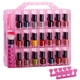 thumbnail image 1 of Estuche organizador de esmaltes de uñas DreamGenius para 48 botellas, color rosa, 1 of 8