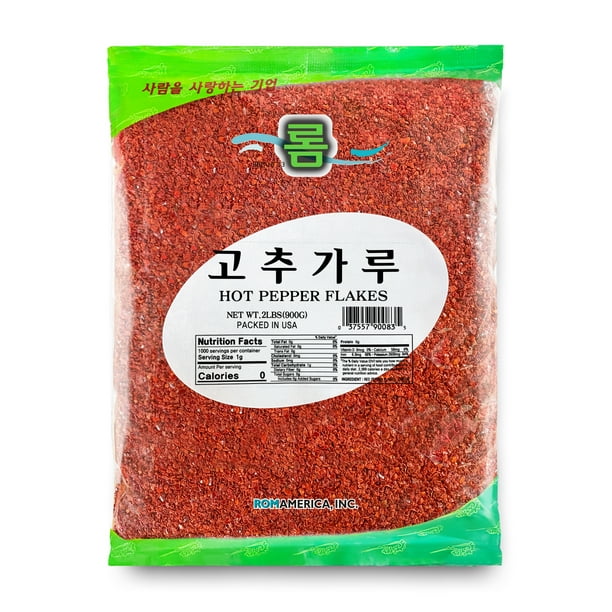 Rom America's Korean Red Chili Pepper Flakes, 2lb