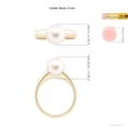 thumbnail image 5 of ANGARA Solitaire Freshwater Cultured Pearl Dome Ring in 14K Yellow Gold for Women | June Birthstone, Birthday, Anniversary, Jewelry Gift for Women | Pearl Ring, 5 of 8