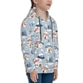 thumbnail image 3 of Fotbe cute Mushroom Village Pattern Youth Pullover Hooded Sweatshirt, Boys Hoodie, Kangaroo Pocket Hoodie for Kids Girls -Small, 3 of 6