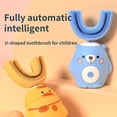 thumbnail image 4 of Cepillo de dientes eléctrico sónico inteligente para niños, con forma de U, 360 grados, automático, con bonito patrón de dibujos animados, 4 of 5
