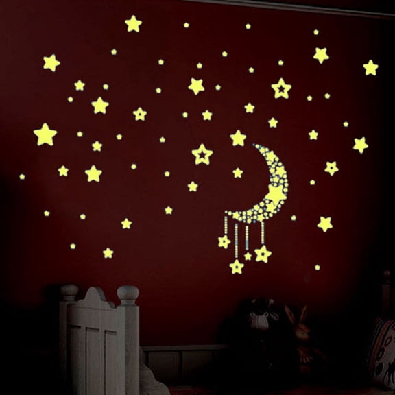 Kids Bedroom Set Stickers Wall Dark Kids Set In Bedroom The A Glow Fluorescent Home Decor, Household Stickers