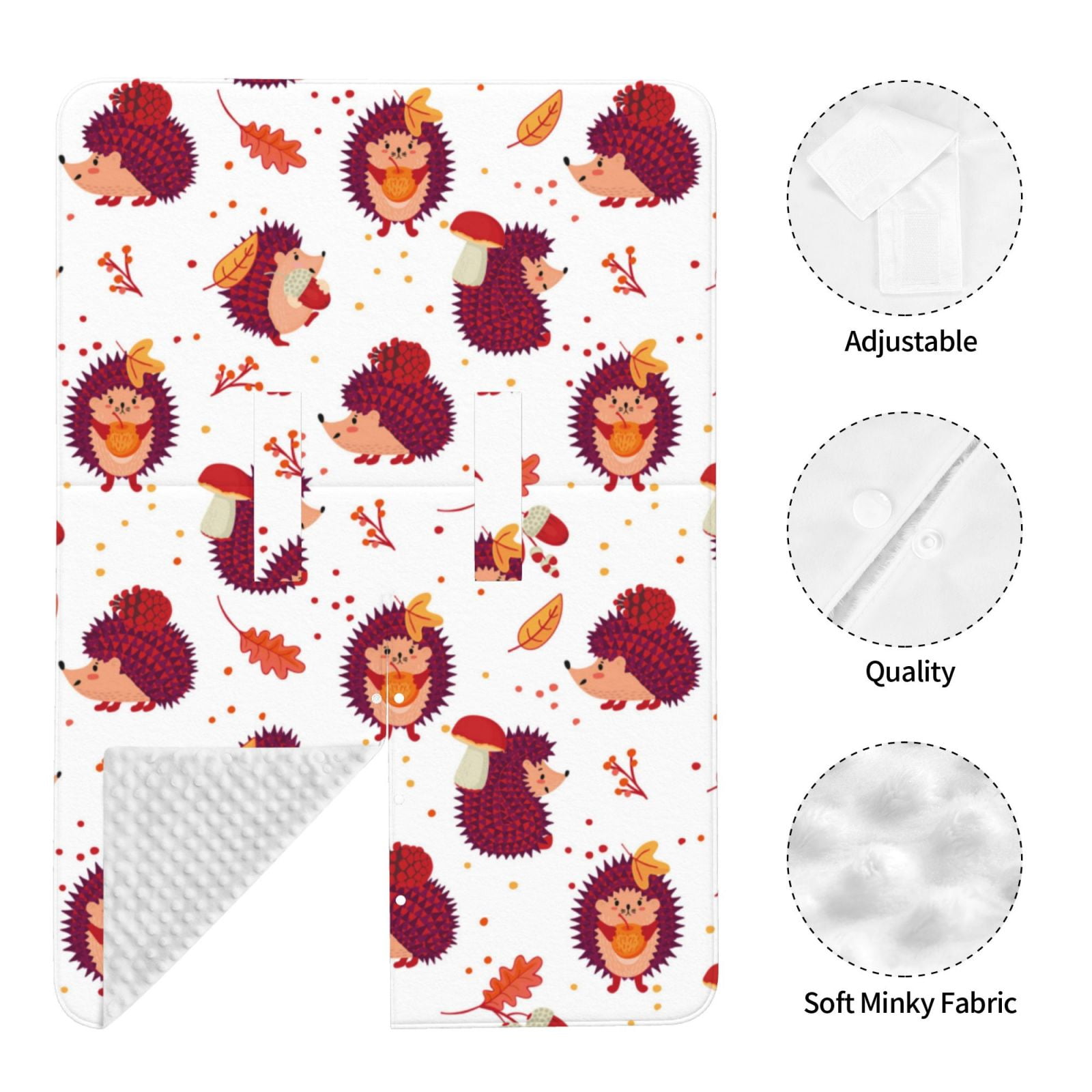 Car Seat Cover Baby - Cartoon Hedgehogs Breathable Infant Car Seat Cover for Baby Carseat, Lightweight Comfort Baby Essentials Must Haves Newborn Stuff for Girl Boy