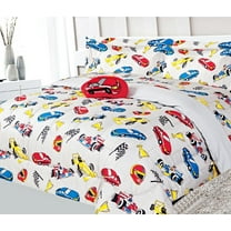 Girls and boys bed in bag complete set in twin size super soft easy wash kids bedding décor comforter , sheet set , pillow toy , pillow sham city truck cartoon