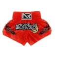thumbnail image 3 of TiaoBug Kids Boys Muay Thai Shorts Kick Shorts Fight Kickboxing Shorts Fitness Training Sportwear A Red 5-7, 3 of 5