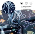 thumbnail image 5 of Kids Whale Sea Animal Shower Curtain for Bathroom Decor 84Wx72H Blue Ocean Cartoon Underwater Turtle Octopus Fish Funny Marine Art Printed Fabric Polyester Waterproof 12 Pack Plastic Hooks, 5 of 6