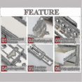 thumbnail image 2 of 2pcs 20cm Drawer Slider Runner Close Slides Ball Bearing Rail Cabinet Hardware--, 2 of 2