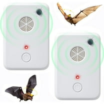 Paddsun 2 Pack Ultrasonic Bats Traps Devices,for Attic House Porch Adjustable Exclusion Device for Flies Mosquitoes Rats Cockroaches Indoor Use Friendly to Human and Pet