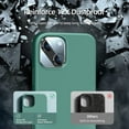 thumbnail image 4 of [5 in 1 Designed for iPhone 13 Case, with 2 Pack Screen Protector + 2 Pack Camera Lens Protector, Liquid Silicone Slim Shockproof Protective Phone Case [ Microfiber Lining](Midnight Green), 4 of 12