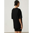 thumbnail image 5 of Womens Oversized T Shirts Summer Half Sleeve Crew Neck Tunic Tops, 5 of 5