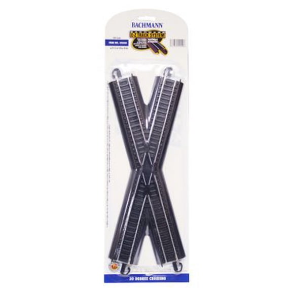 HO 30° Steel Crossing on Black Roadbed (1/Cd)