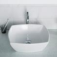 thumbnail image 2 of Kraus KCV-126 Elavo White Ceramic Flared Square Vessel Bathroom Sink, 2 of 9