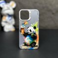thumbnail image 3 of Fashion Graffiti iPhone15 Case Suitable for iPhone14 13Pro Max Models Cartoon Animal Pattern Matte Plated Soft Silicone Material, 3 of 5