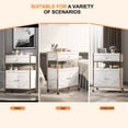 thumbnail image 3 of Hironpal Salon Rolling Cart with Wheels, Mobile Beauty Trolley with Drawers for Salon, Beauty, Spa, White Marble, 3 of 8