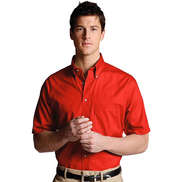 edwards Vêtements Chemise Popeline pour Homme Résistante aux Plis avec Poche Poitrine,1230,Rouge,3TG