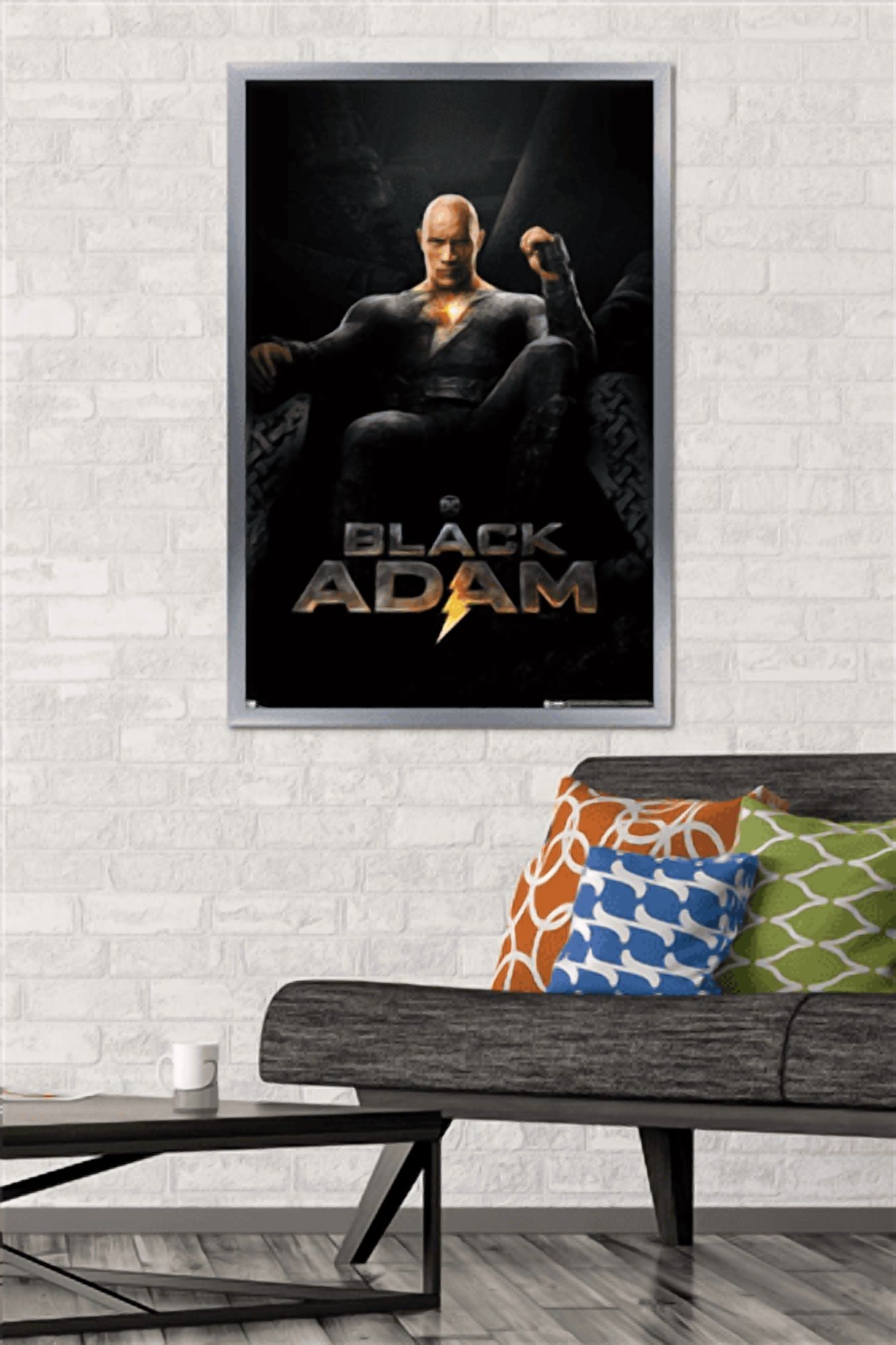DC Comics Movie Black Adam - Throne One Sheet Wall Poster, 22.375" x 34" Framed