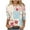 Pink Plus Size Blouse for Women_f, variant on CYMMPU Flower Pattern 3/4 Sleeve Blouses for Women Dressy Casual Loose Fit Summer Fashion Shirts Spring Tunic Tops Round Neck Lightweight Basic T-Shirts Blue L