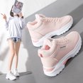thumbnail image 1 of Zapatillas de deporte casuales de cuero con forro polar de otoño e invierno, zapatos de mujer de suela gruesa, zapatos de mujer de caña alta cálidos y gruesos, 1 of 5