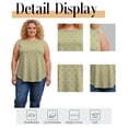 thumbnail image 5 of Cuteduck Women Tank Tops Plus Size Summer Floral Print Sleeveless Blouse Crew Neck Casual Basic Loose Fit Tank Tops Beach Vacation 1X-5X, 5 of 8