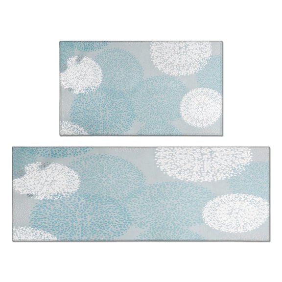 Kitchen Rugs and Mats Non Skid Washable Spring Floral Dalia Summer Kitchen Mat and Rug Set,Floor Cushion Absorbent Rug,Rubber Backed Area Rugs for Kitchen Laundry