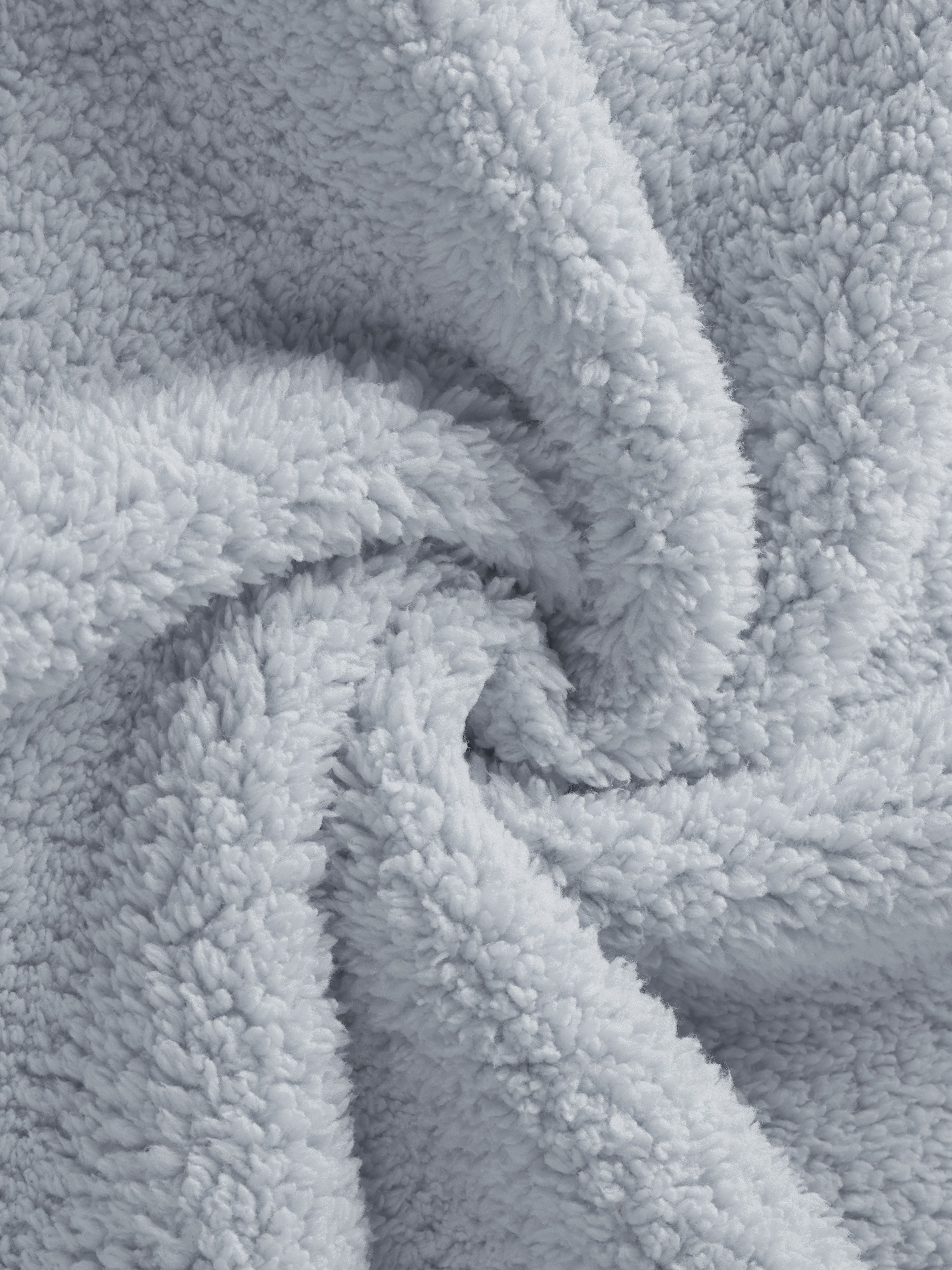 DARING DIVA Fuzzy Fluffy Plush Bathrobe for After Shower Spa Bath L Light Grey