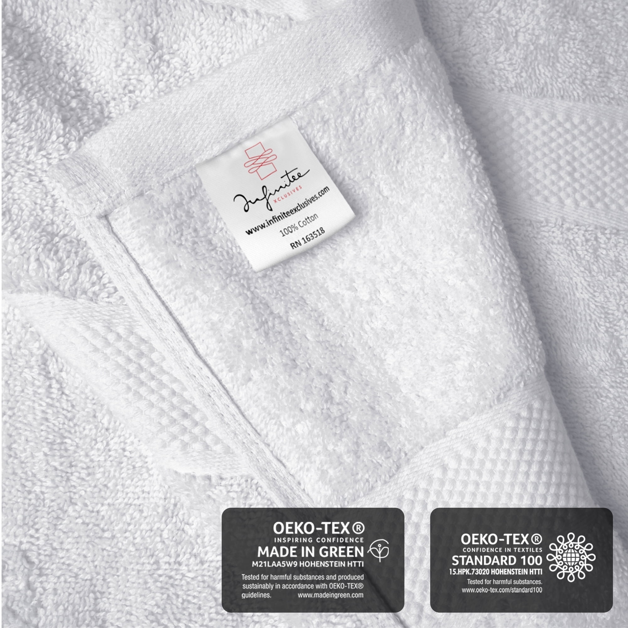 Infinitee Xclusives Premium Bath Sheets, Terry Towels, Honey Comb Dobby, 2 Count