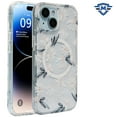 thumbnail image 2 of Designed for Apple iPhone 15 /6.1" Floral Flowers Design Transparent Hybrid TPU + PC Shockproof Compatible with Magsafe Magnetic Circle Phone Case Cover [White Daisy Pattern], 2 of 2