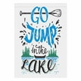 thumbnail image 2 of SUNENAT Funny Summer Quote Go Jump in the Lake Canoe Fishing Theme Decorative Flag House Flag House Banner for Wishing Party Wedding Yard Home Decor 28" x 40" (Without Flagpole), 2 of 3